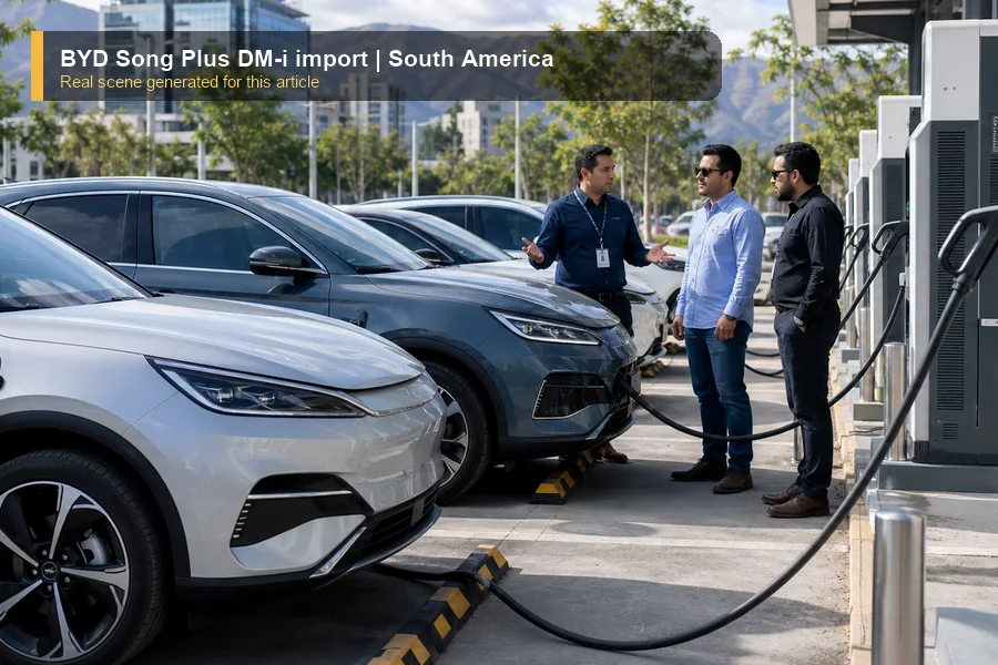 BYD Song Plus DM-i import real export and dealer scene