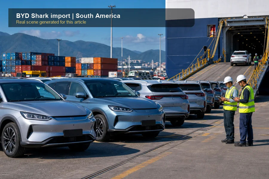 BYD Shark import real market scene for importers