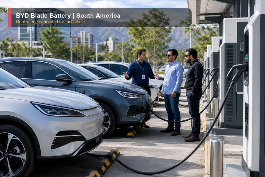BYD Blade Battery real export and dealer scene