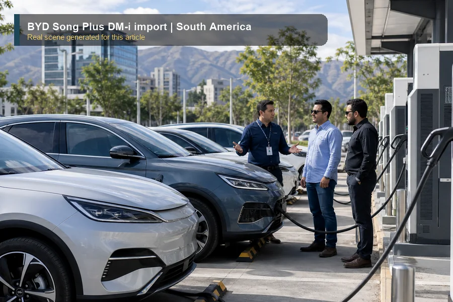 BYD Song Plus DM-i import real export and dealer scene