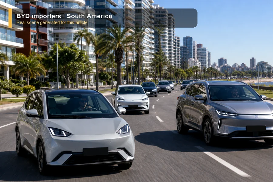 BYD importers real export and dealer scene