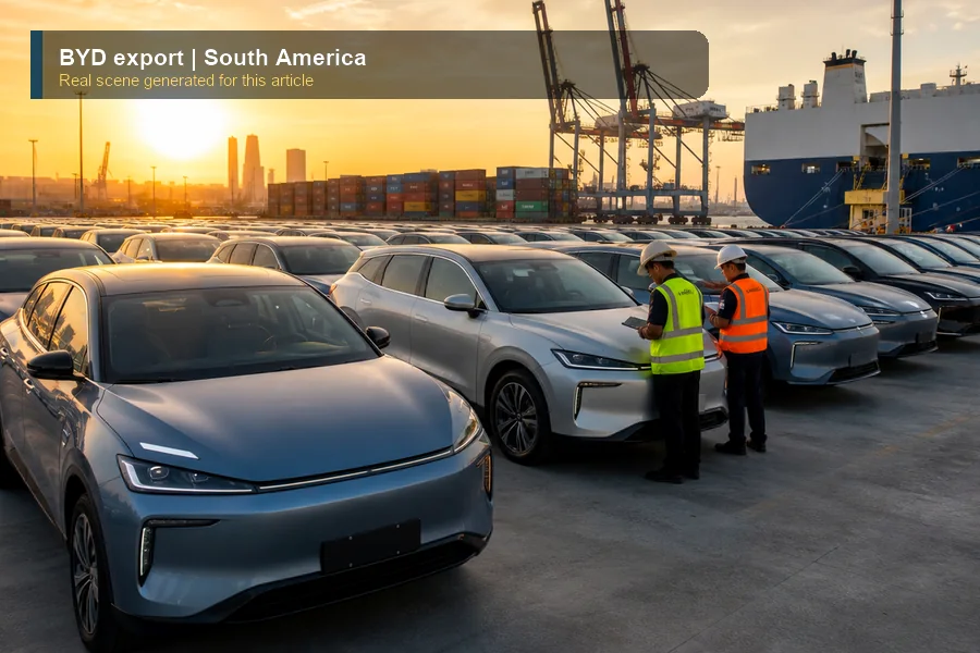BYD export real market scene for importers