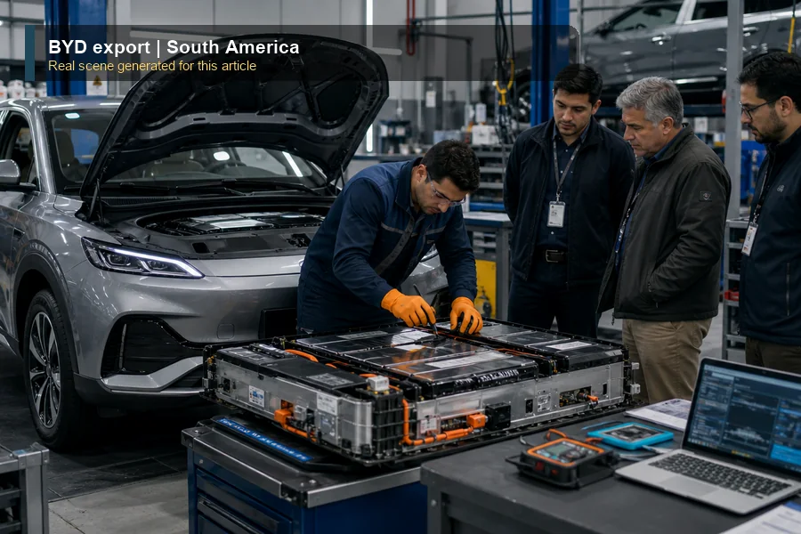 BYD export real market scene for importers