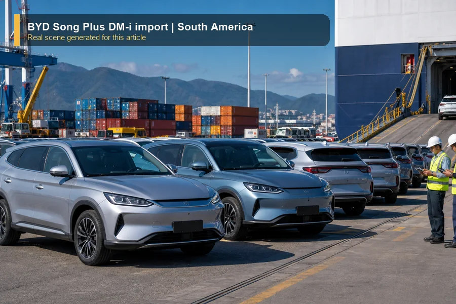 BYD Song Plus DM-i import real export and dealer scene