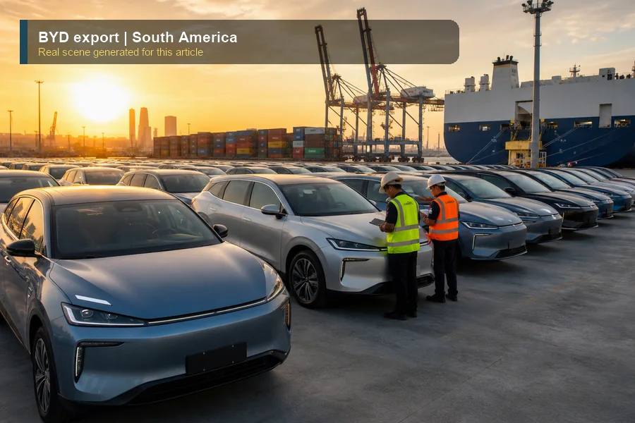 BYD export real market scene for importers