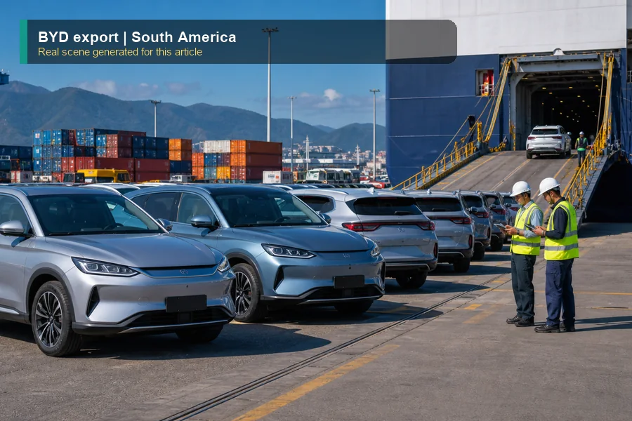BYD export real market scene for importers