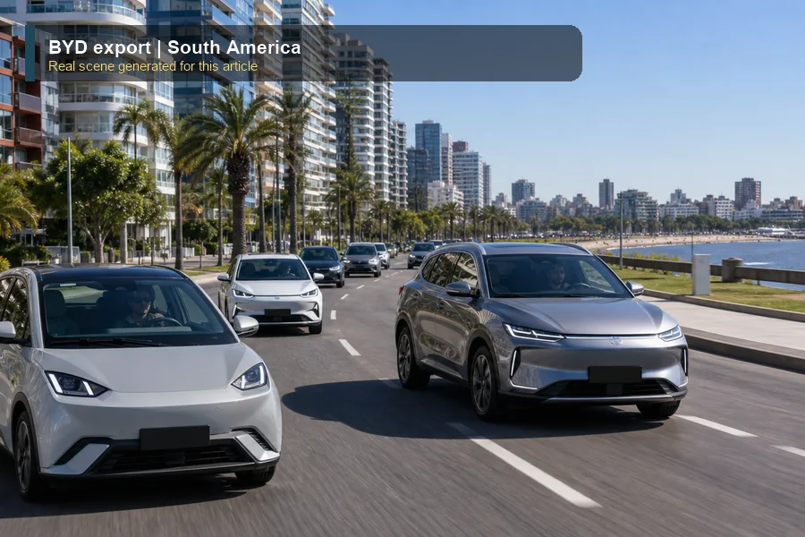 BYD export real export and dealer scene