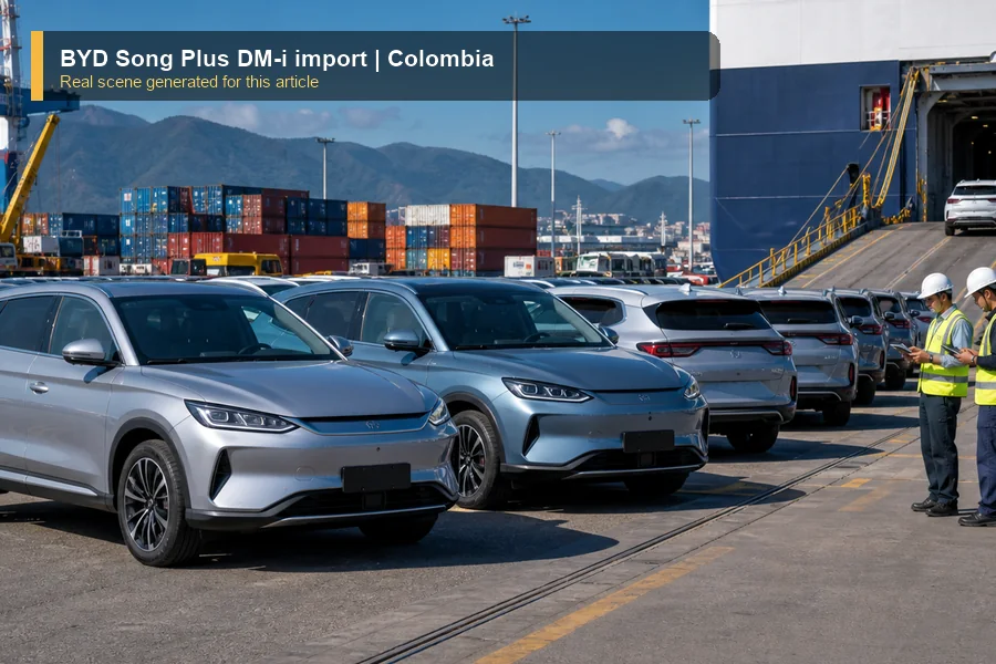 BYD Song Plus DM-i import real export and dealer scene
