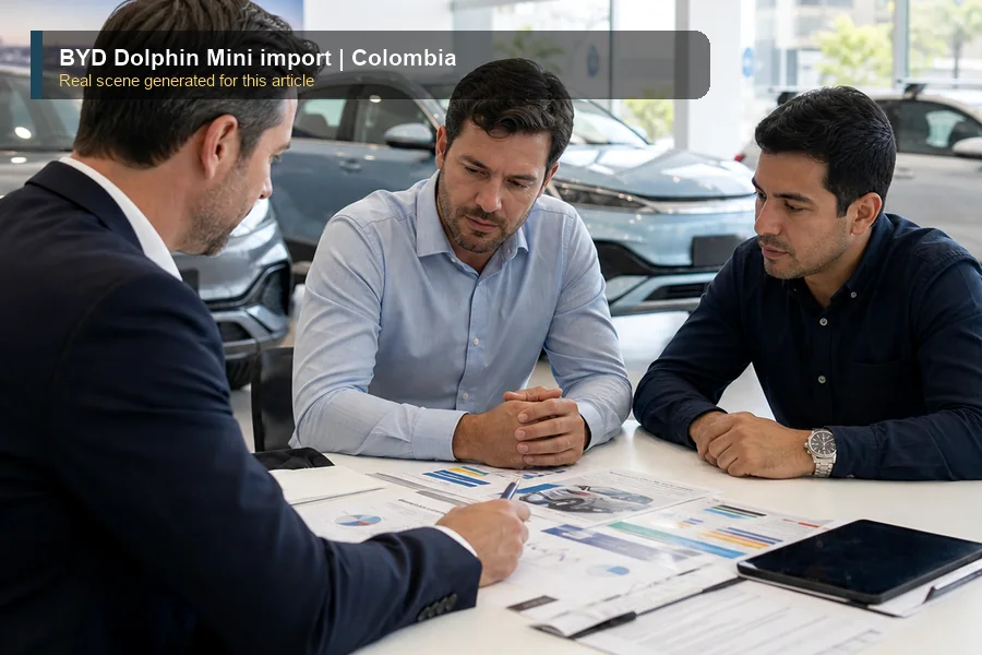 BYD Dolphin Mini import real market scene for importers