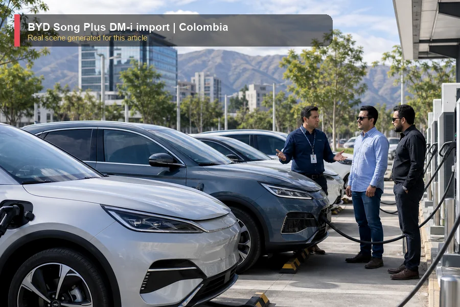 BYD Song Plus DM-i import real export and dealer scene