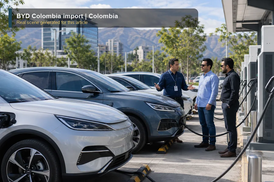 BYD Colombia import real export and dealer scene