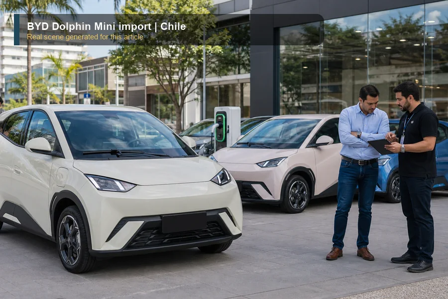 BYD Dolphin Mini import real market scene for importers