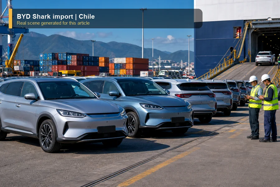 BYD Shark import real market scene for importers