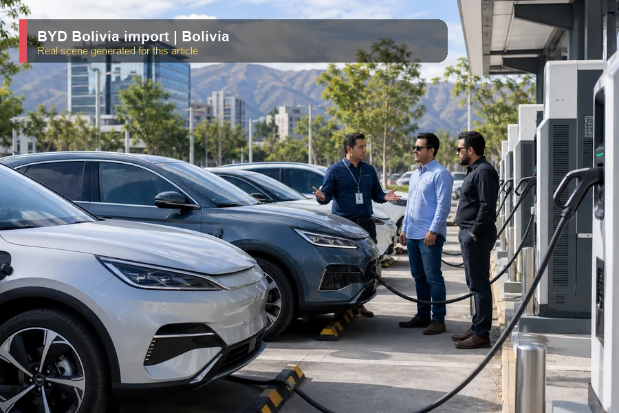 BYD Bolivia import real market scene for importers
