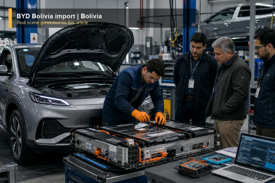 BYD Bolivia import real export and dealer scene