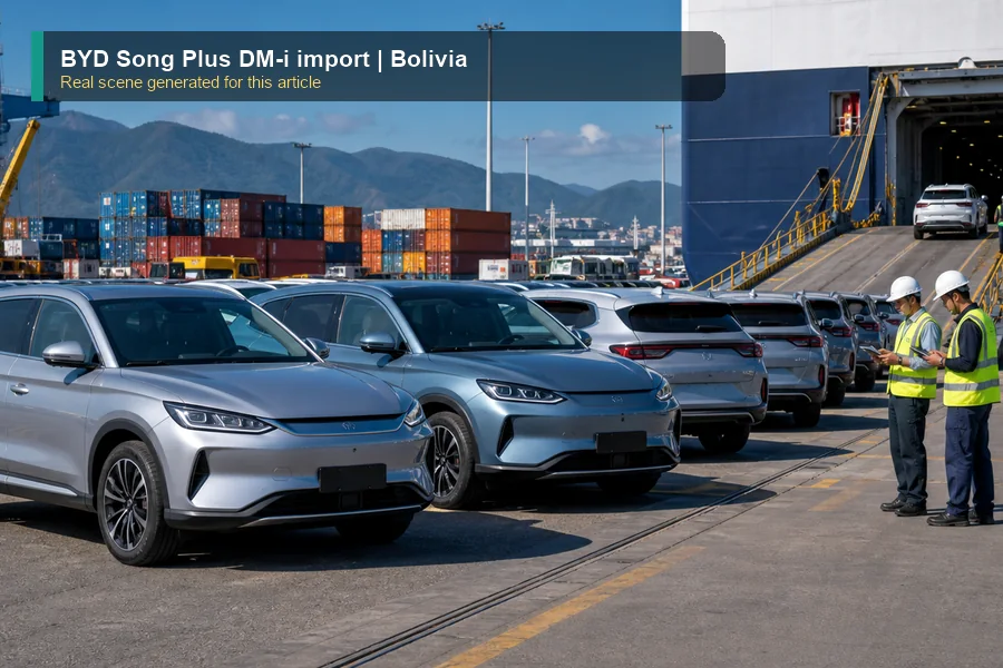 BYD Song Plus DM-i import real export and dealer scene