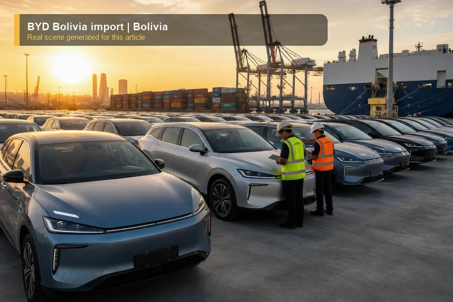 BYD Bolivia import real market scene for importers