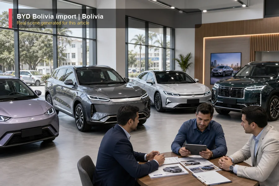 BYD Bolivia import real export and dealer scene