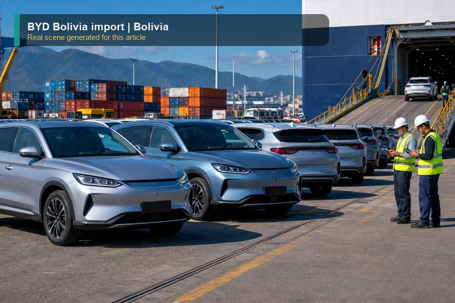 BYD Bolivia import real market scene for importers