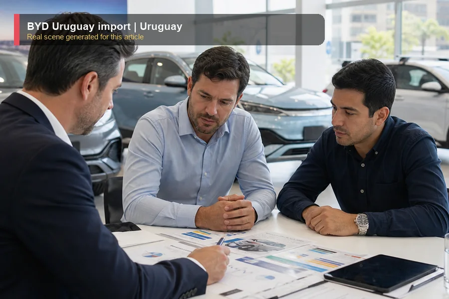 BYD Uruguay import real market scene for importers