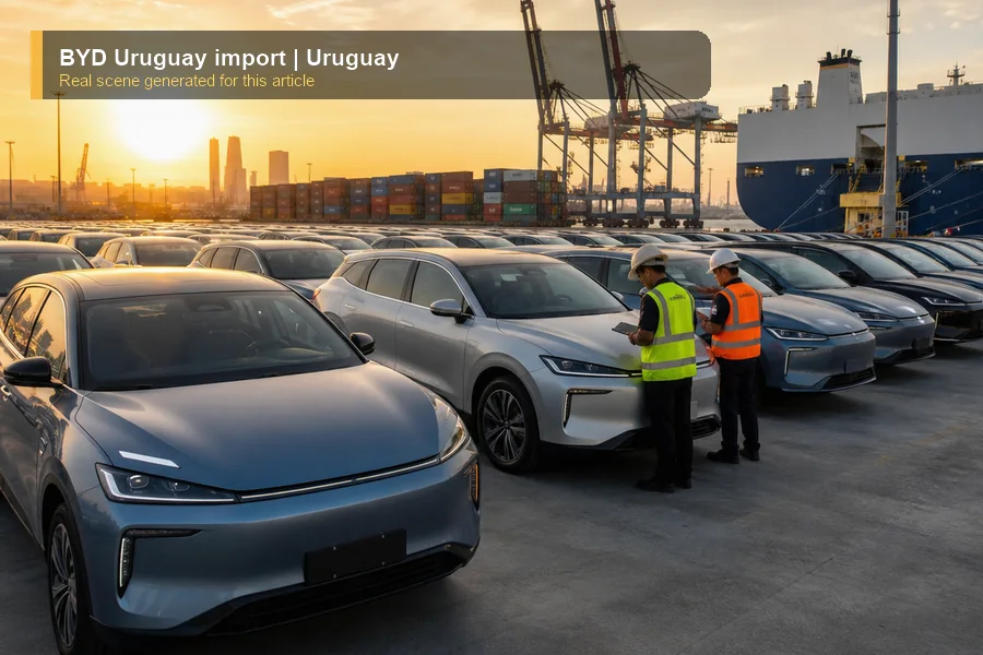 BYD Uruguay import real export and dealer scene