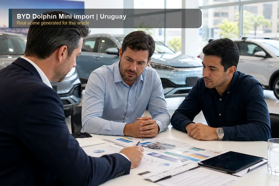 BYD Dolphin Mini import real market scene for importers