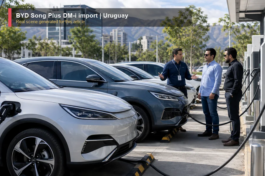 BYD Song Plus DM-i import real export and dealer scene