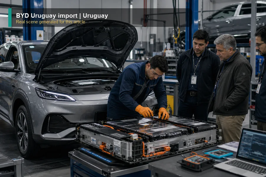 BYD Uruguay import real market scene for importers