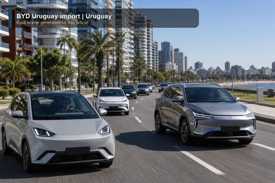 BYD Uruguay import real export and dealer scene