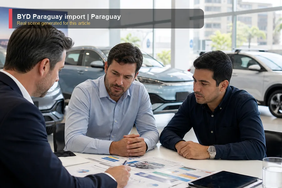 BYD Paraguay import real market scene for importers