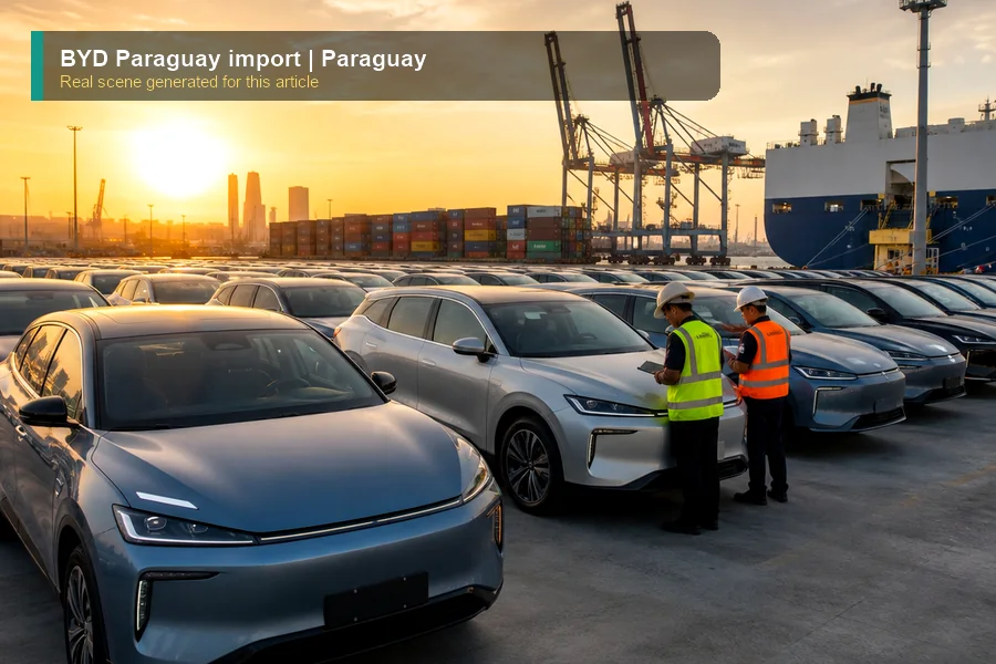 BYD Paraguay import real market scene for importers