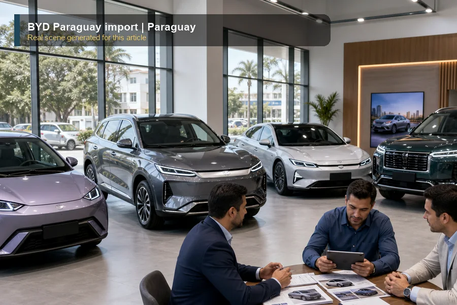 BYD Paraguay import real export and dealer scene