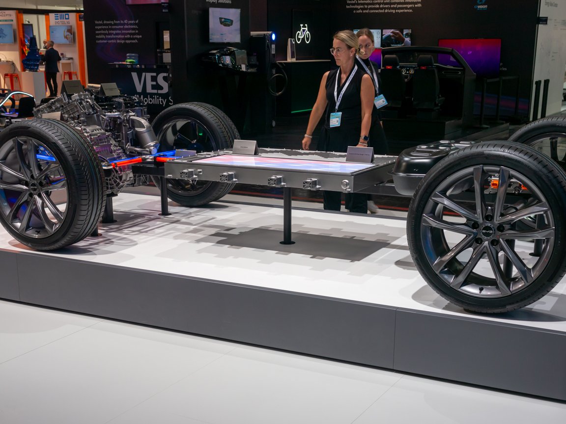BYD blade batteries on display at IAA Summit 2023 in Munich