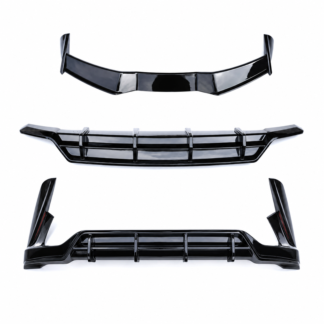 Marvix body kit for BYD Dolphin, with the spoiler, front and rear pieces laid out together