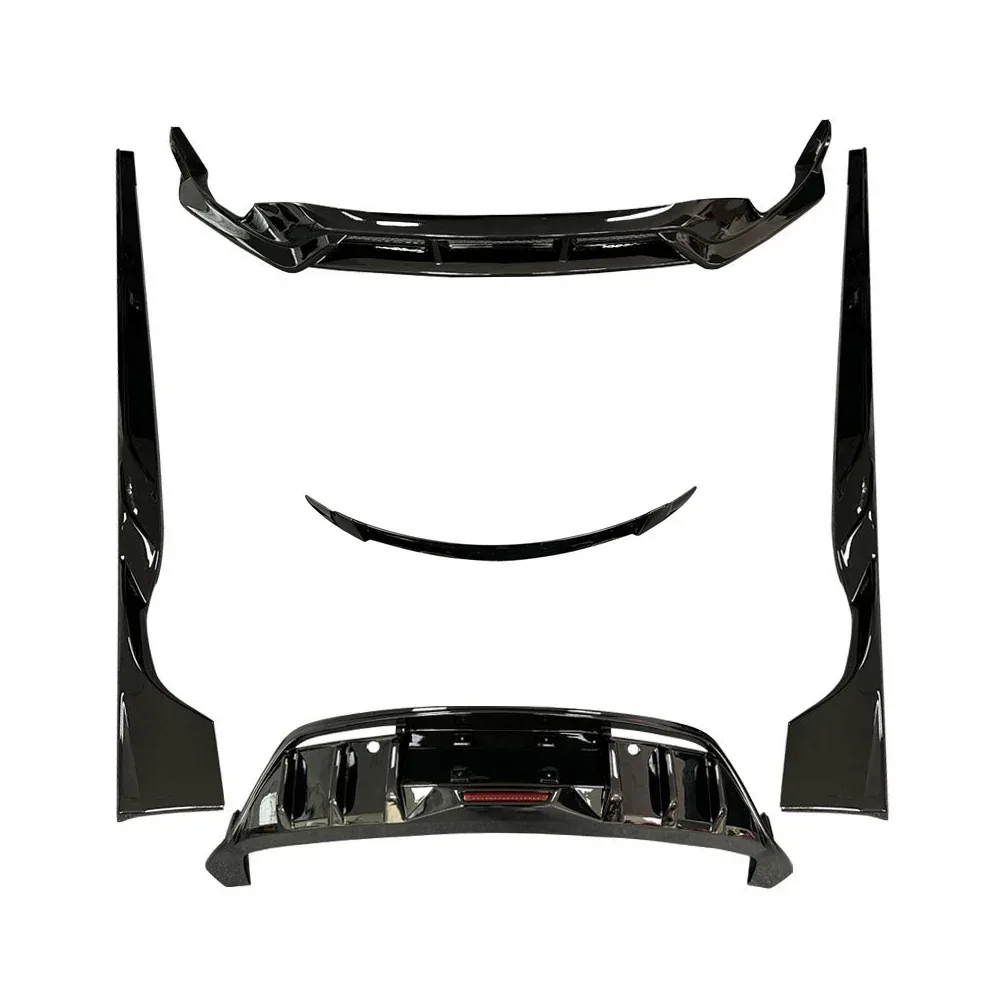 Marvix gloss black body kit for BYD Seal: front lip, side skirts and rear diffuser, product shot on a white background