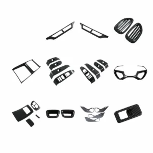 Selección completa de producto de accesorios de moldura interior con patrón de fibra de carbono para BYD SEALION 7