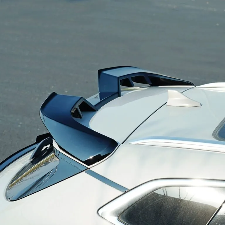 Roof spoiler wing at the top of the tailgate on a BYD Seal U DM-i (Song Plus), side view