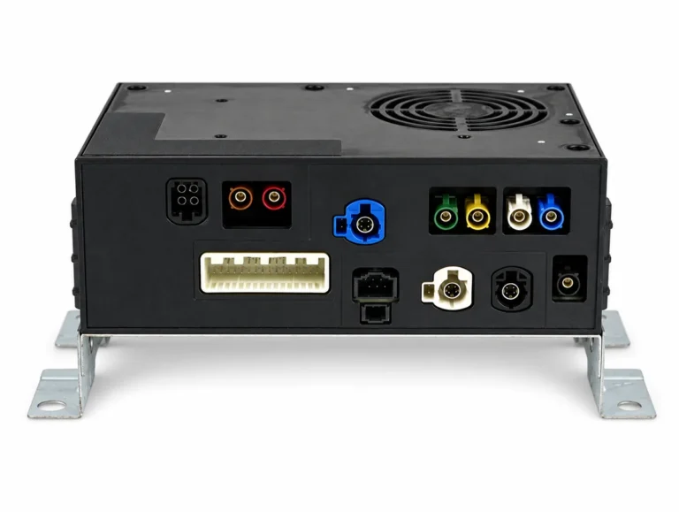 BYD multimedia main unit black and silver versions on white background
