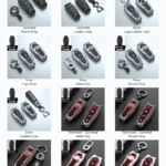 Style A BYD armored smart key cover finish and carry options, with key fob excluded