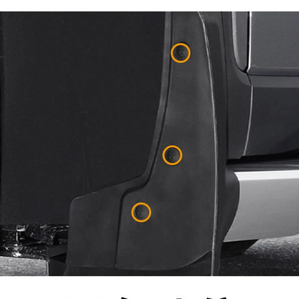 BYD ATTO 3 / Yuan Plus mud flap installed at factory mounting holes