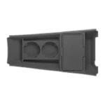 BYD Dolphin center console lower storage box in black silicone on a white background