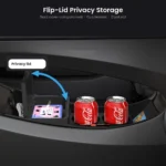 Black BYD Dolphin console storage box with flip-lid privacy