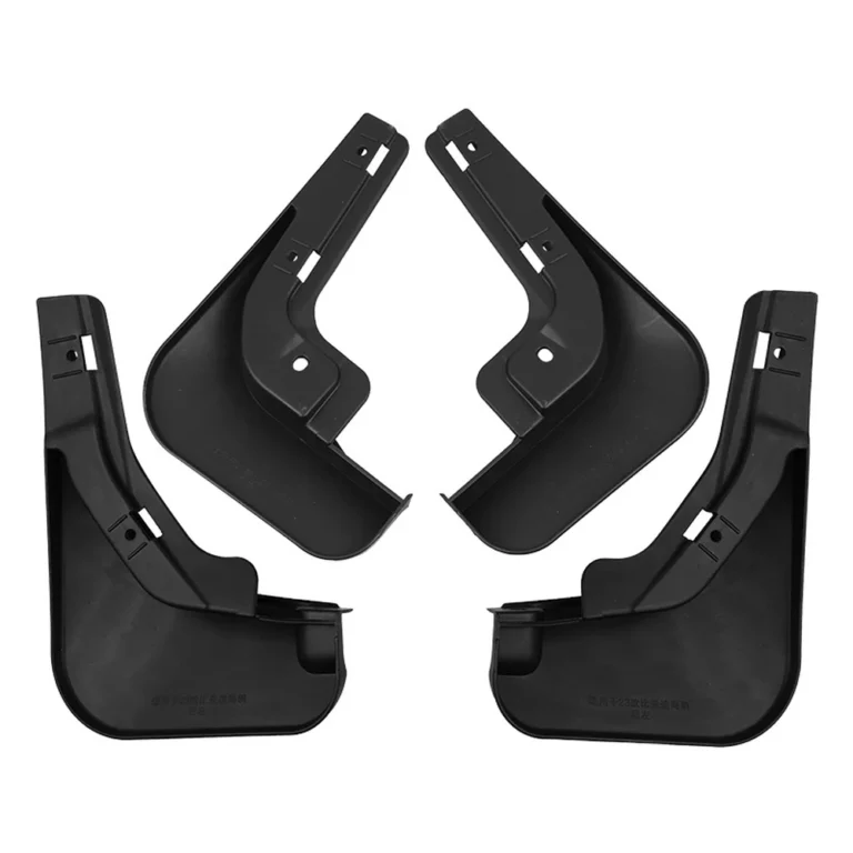 BYD Seagull mud flaps, 4-piece black soft PP splash guard set on a white background