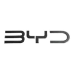 شعار شبكة BYD Shark 6 من ألياف الكربون مع حروف متراكبة على خلفية بيضاء