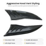 BYD Shark 6 hood vent trim features: gloss black finish