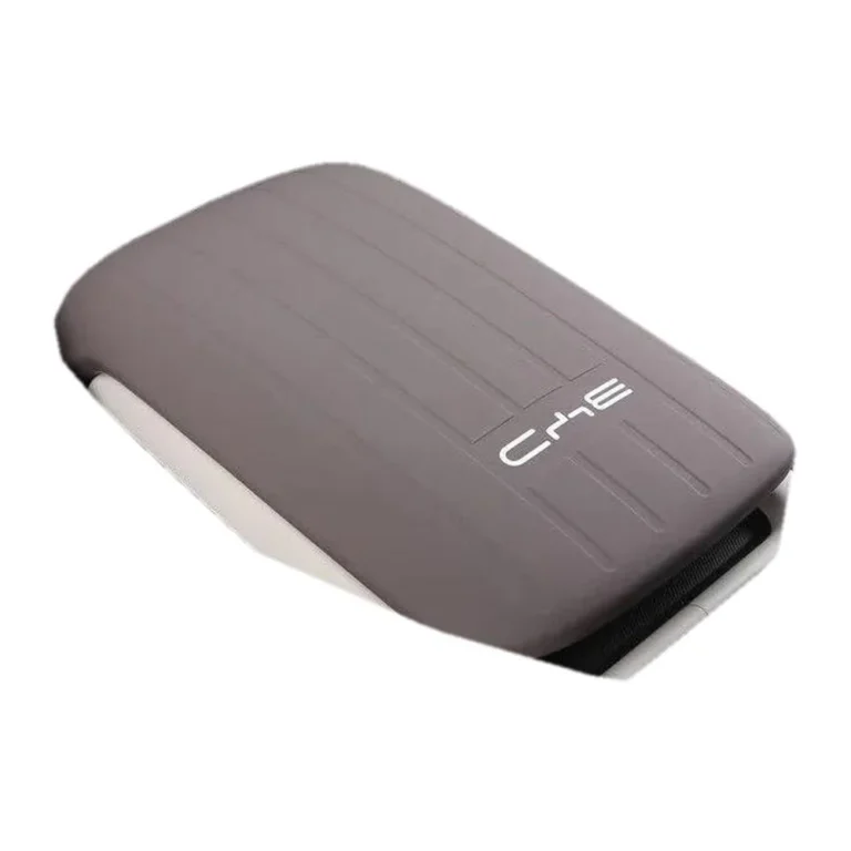 BYD Song Plus DM-i armrest box cover in gray silicone on a white background