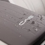 Water droplets beading on the waterproof silicone armrest box cover