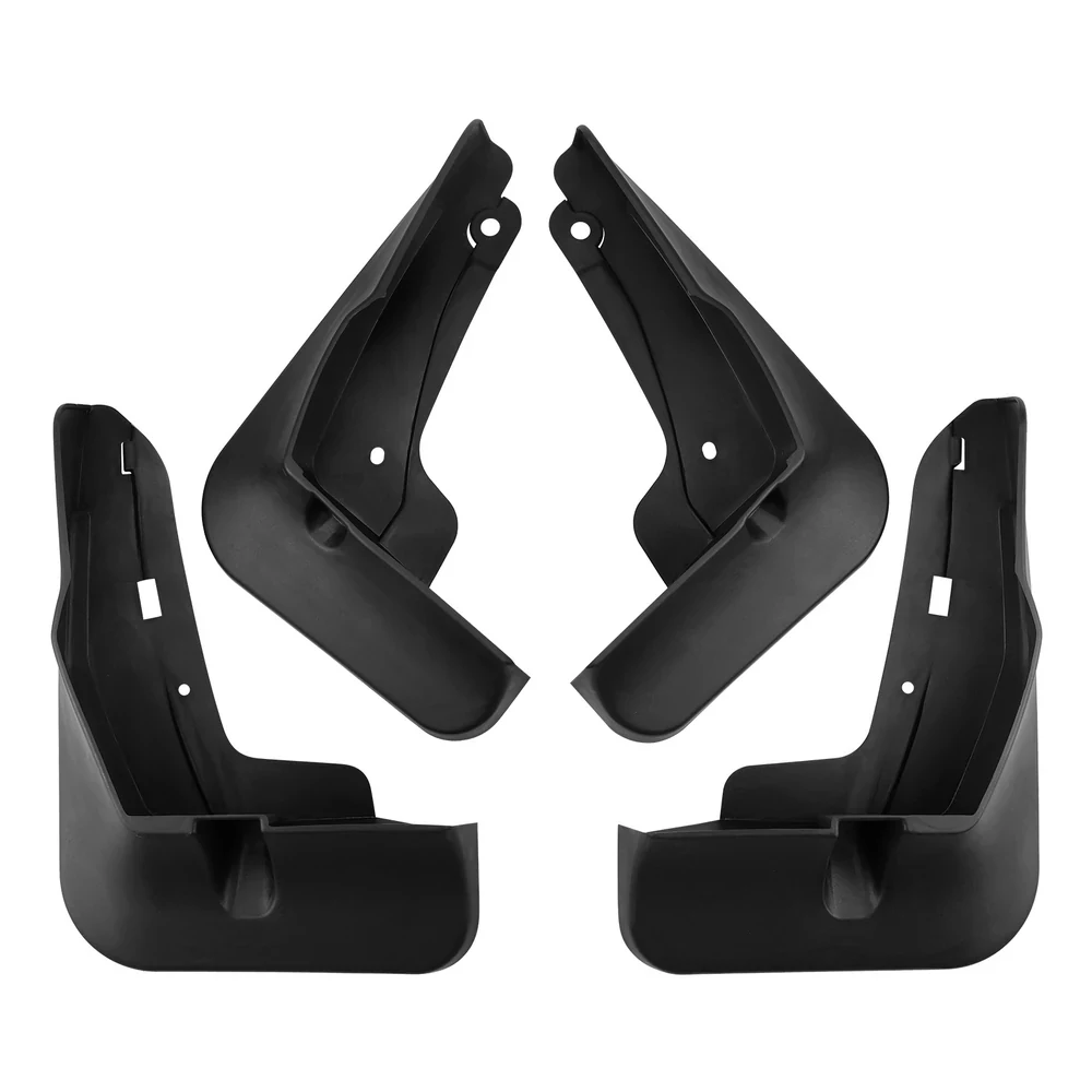 Para-lamas BYD Song Pro, conjunto de 4 peças pretas em plástico macio para proteção contra respingos sobre fundo branco