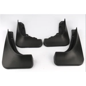 BYD Yuan Up / ATTO 2 mud flaps, 4-piece black PVC splash guard set on a white background