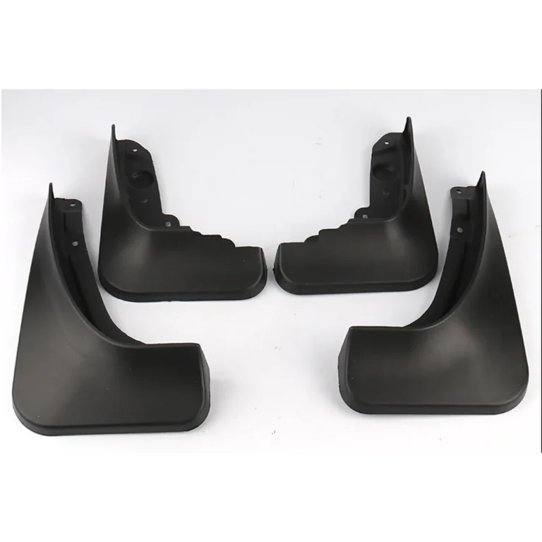BYD Yuan Up / ATTO 2 mud flaps, 4-piece black PVC splash guard set on a white background